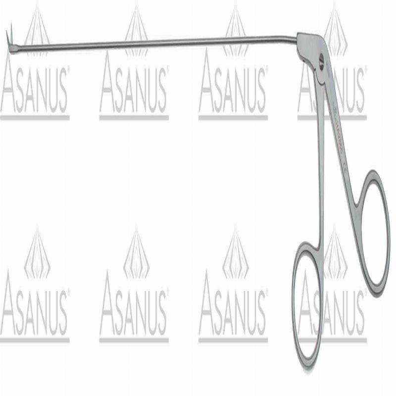 Ножиці вставки, вали трубчасті, ларингологічні, для мікрохірургії гортані, підняті вгору, робоча довжина 250 мм. Бренд - Asanus Medizintechnik Gmb, Німеччина